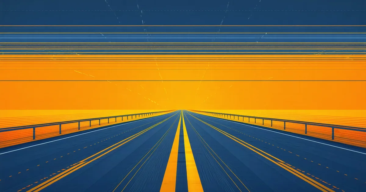 Abstract visualization of weather patterns affecting freight route delay probability