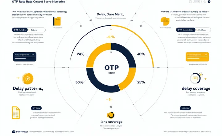Carrier scoring methodology diagram showing rolling 90-day on-time performance index calculation